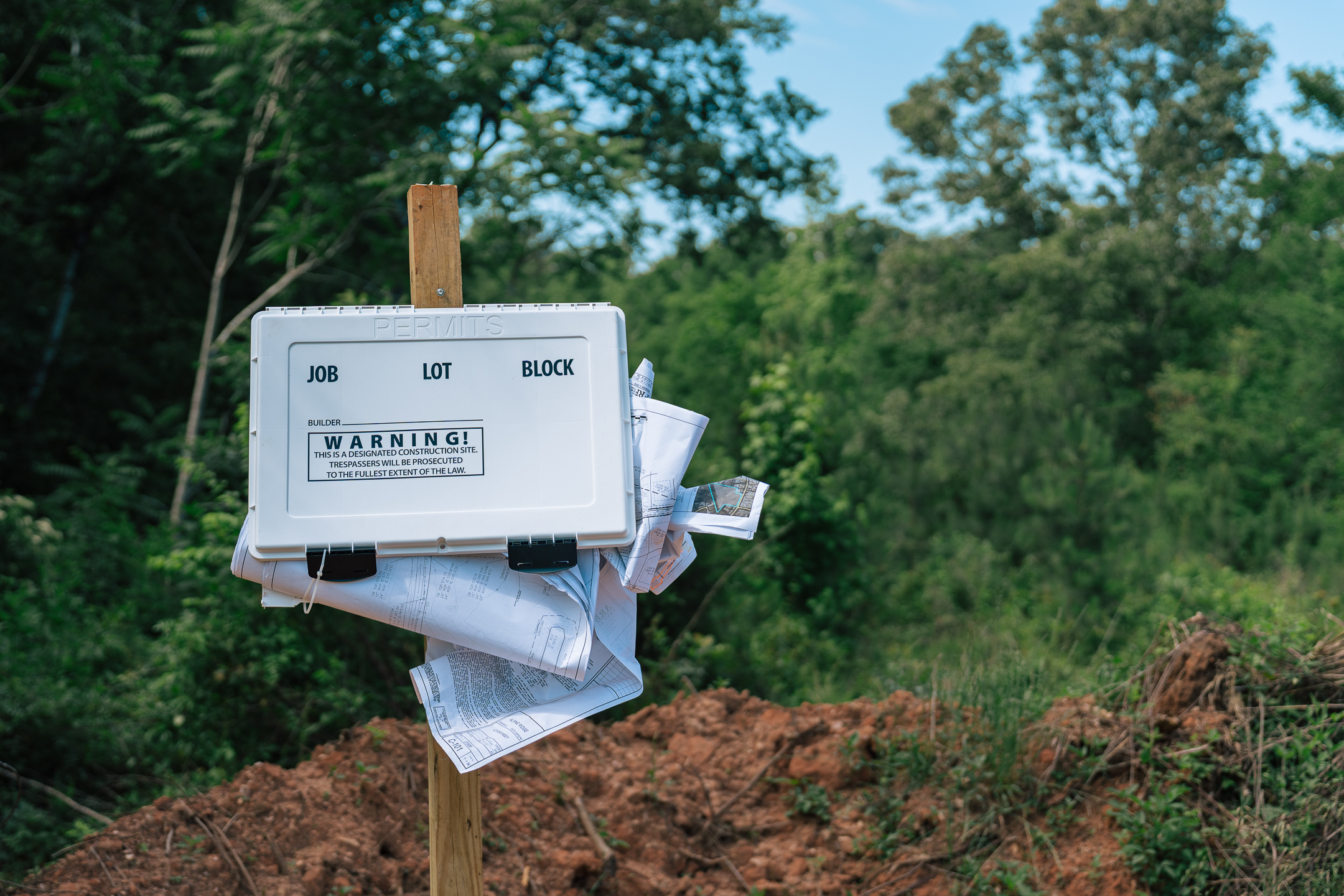 paper in plastic permit box